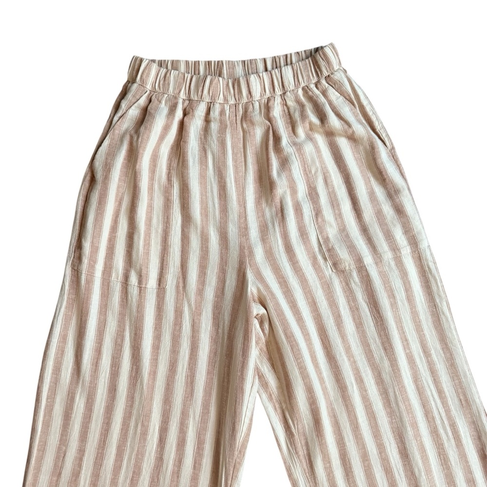 Mary Lawless Lee X Splendid Striped Linen Blend Wide Leg Pants Women’s Size L - Picture 5 of 14